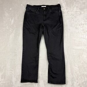 Levi's Classic Straight Jeans Womens 14S (Fit 34x26) Black Stretch Comfort Denim